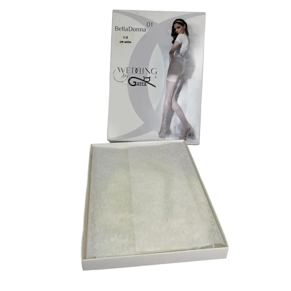 Wedding Stockings GATTA BellaDonna Size 1-2 XS/S Off White New